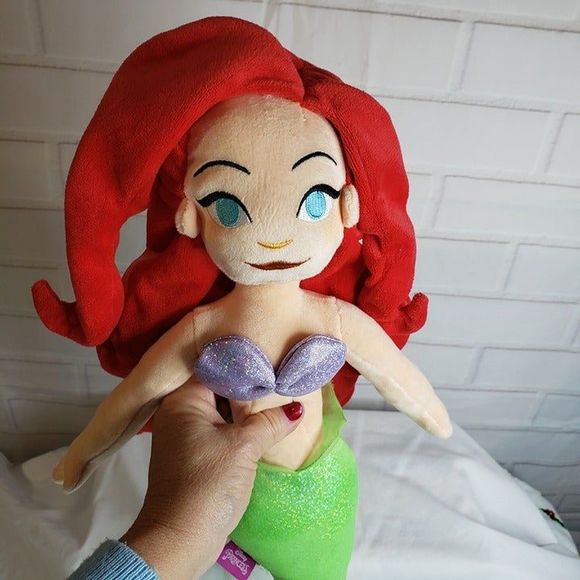 RARE Disney Princess Little Mermaid Plush Doll 20" Big Blue Eyes Stuffed Soft - Picture 10 of 10